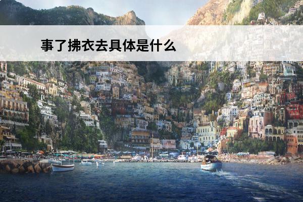 事了拂衣去具体是什么