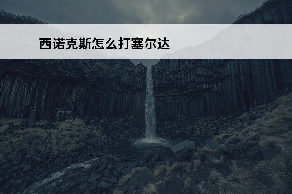 西诺克斯怎么打塞尔达