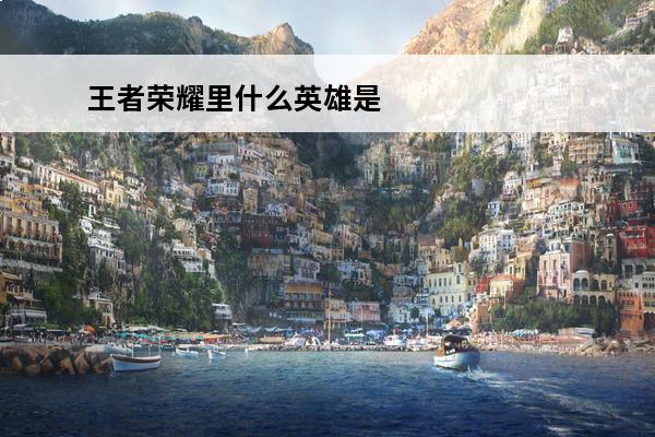 王者荣耀里什么英雄是