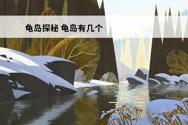 龟岛探秘 龟岛有几个boss