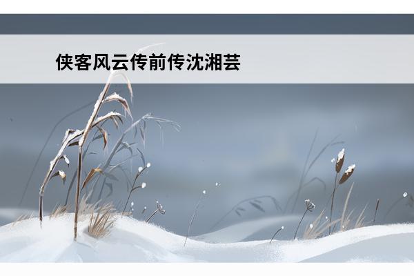 侠客风云传前传沈湘芸专属武学有哪些沈湘芸专属武学介绍(侠客风云传沈湘芸好感清零)
