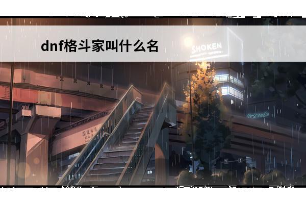 dnf格斗家叫什么名字dnf格斗家名字大全(dnf格斗家叫什么名字)