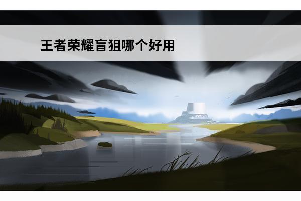 王者荣耀盲狙哪个好用