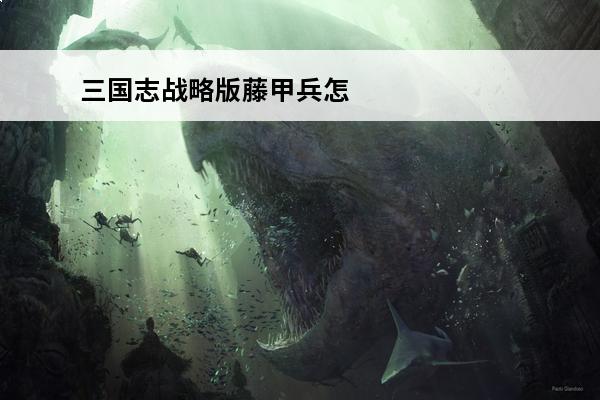 三国志战略版藤甲兵怎么打 你的火打不赢藤甲兵怎样调整(三国志藤甲兵怎么不怕火)