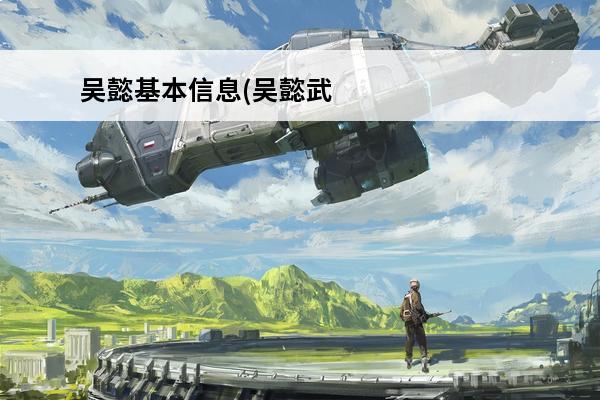 吴懿基本信息(吴懿武将突破)
