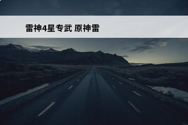 雷神4星专武 原神雷
