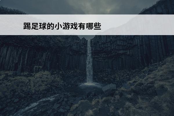 踢足球的小游戏有哪些