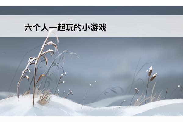 六个人一起玩的小游戏 适合六个人一起玩的游戏