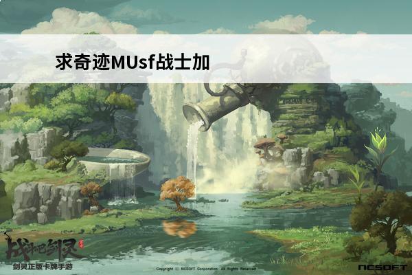求奇迹MUsf战士加点(奇迹musf)