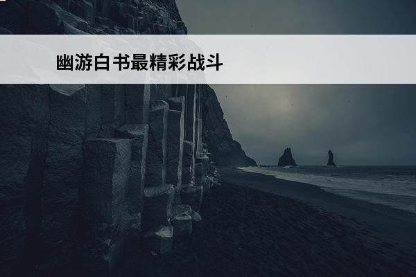 幽游白书最精彩战斗 求火影忍者疾风传最精彩的战斗