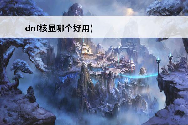 dnf核显哪个好用(dnf核显)