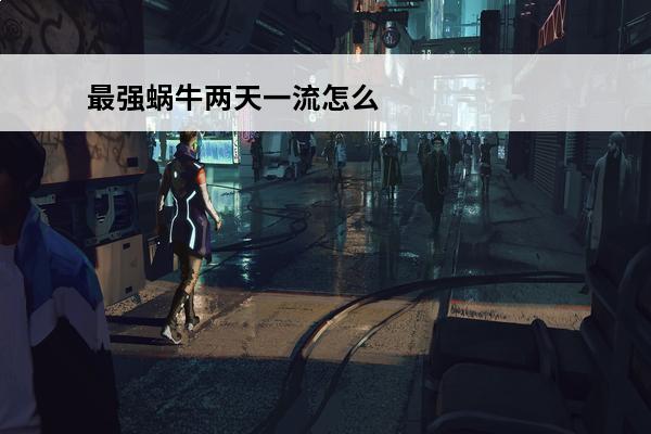 最强蜗牛两天一流怎么