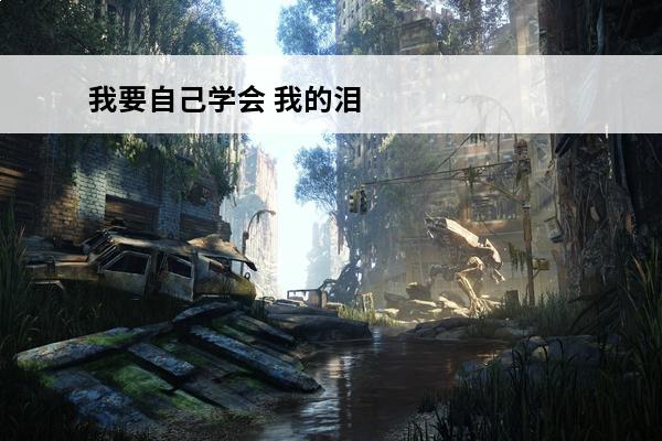 我要自己学会 我的泪水再一次落下，这一次，我要学会自己承受