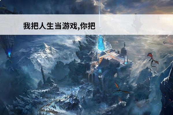 我把人生当游戏,你把