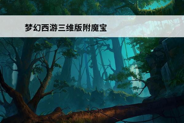 梦幻西游三维版附魔宝