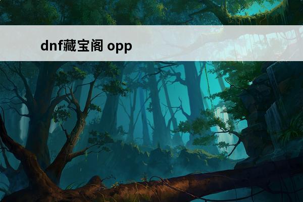 dnf藏宝阁 oppo藏宝阁怎么清藏宝阁支付
